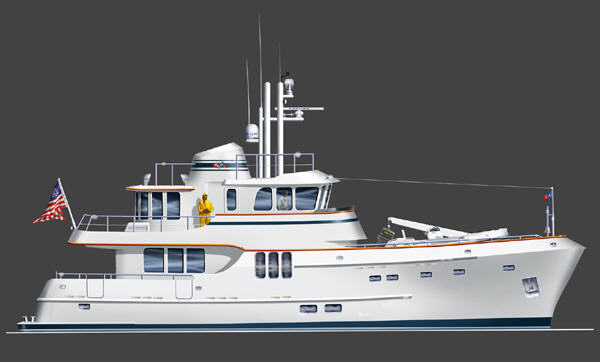 Seaton Yachts - 70' Expedition Trawler Yacht Design by Stephen R. Seaton